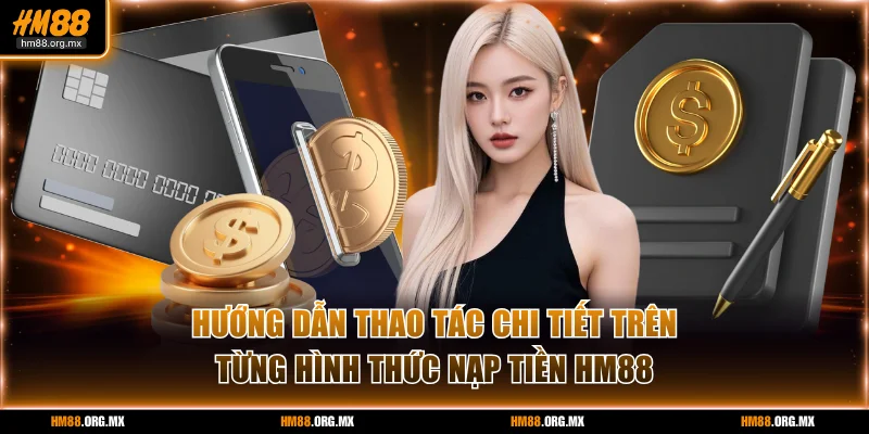 Hướng dẫn thao tác chi tiết trên từng hình thức nạp tiền HM88